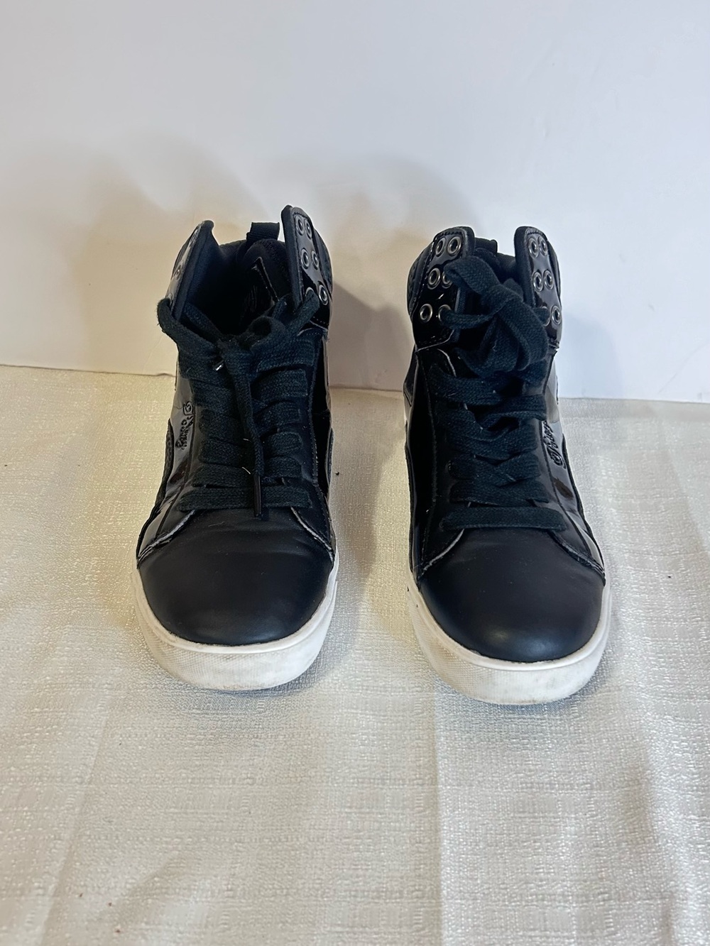 Pastry Black High-Top Athletic Sneakers with White Soles